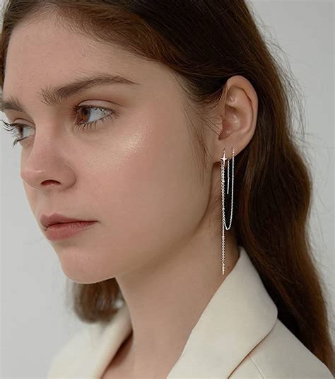 short thread earrings|beautiful short earrings.